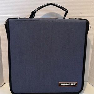 Fiskars Blue Handle Scrapbooking Zipper Tote Bag Briefcase